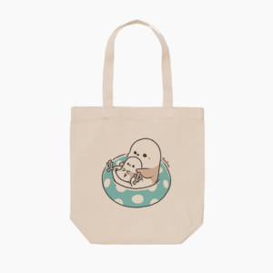 トートバッグ 夏 浮き輪イラスト シマエナガ