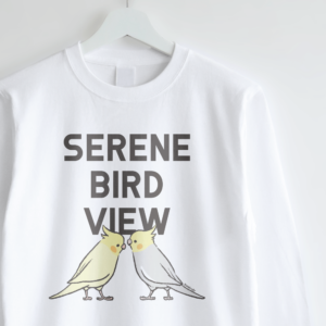 長袖Tシャツ ことりの背中 オカメインコ