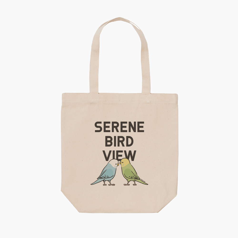 トートバッグ 穏やかな光景 セキセイインコ