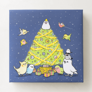 鳥さんとクリスマスをテーマにしたBIRDSTORYのキャンバスアート