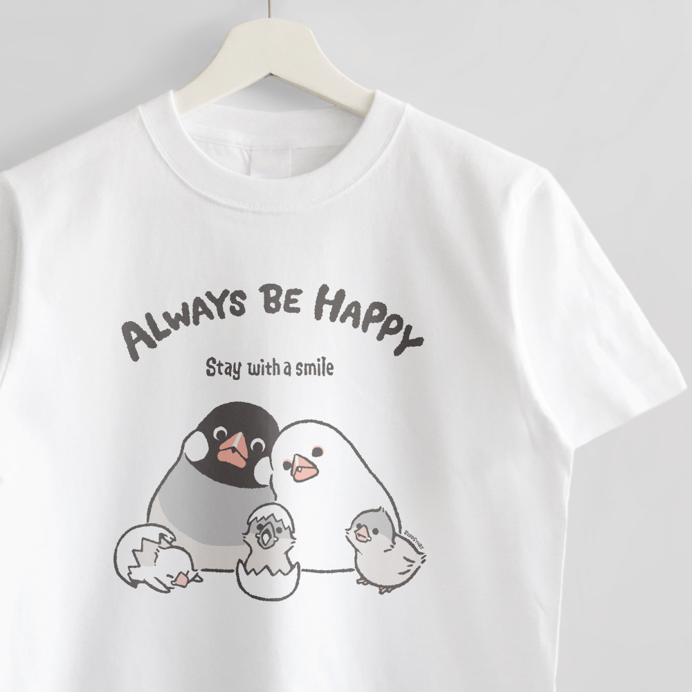 Tシャツ 文鳥の日2025年 ALWAYS BE HAPPY