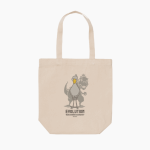 トートバッグ ハシビロコウ 進化論ティラノサウルス 正面顔