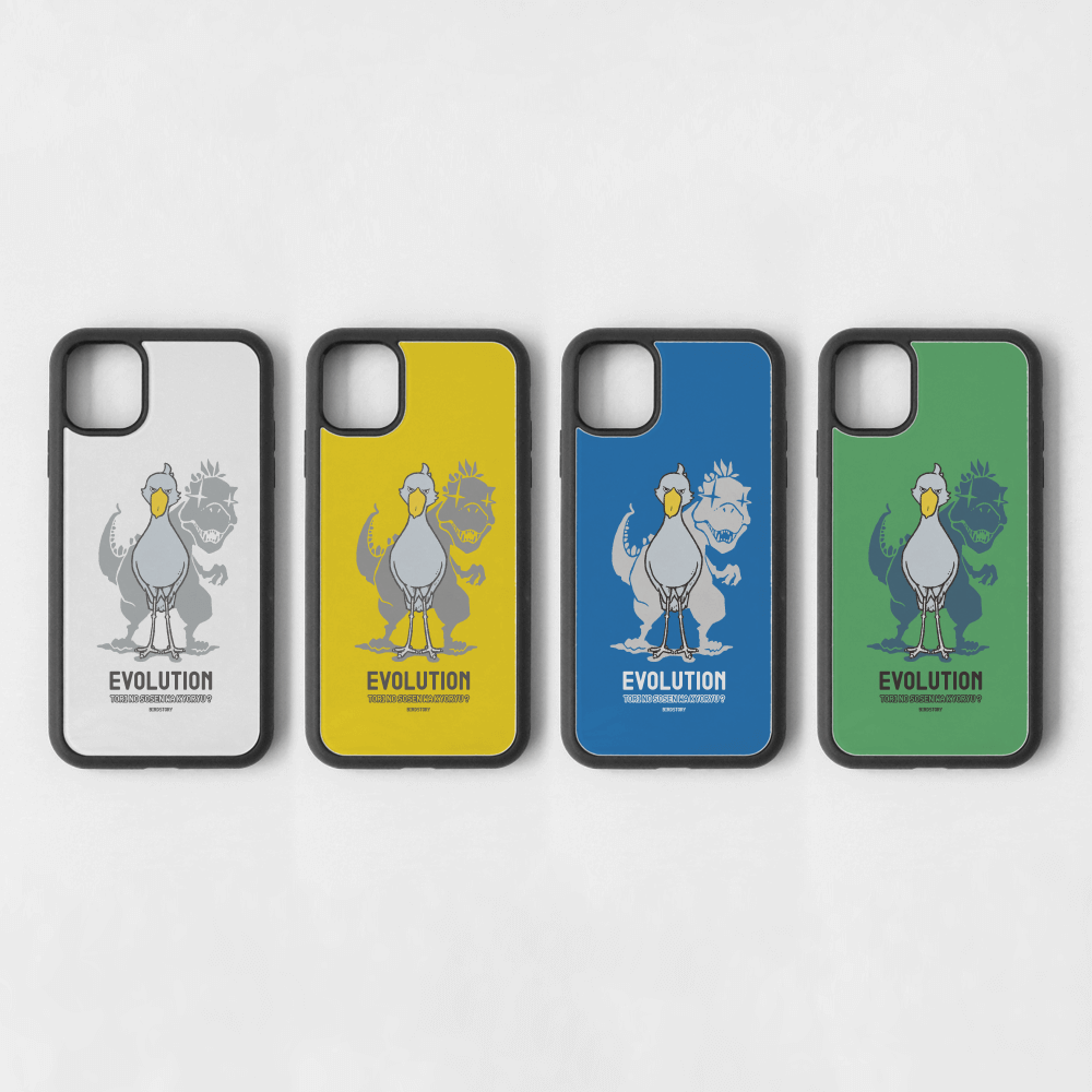 スマートフォンケース ハシビロコウ 鳥と恐竜 EVOLUTION FRONT