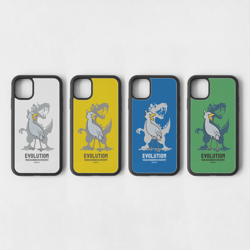 スマートフォンケース ハシビロコウ 鳥と恐竜 EVOLUTION SIDE