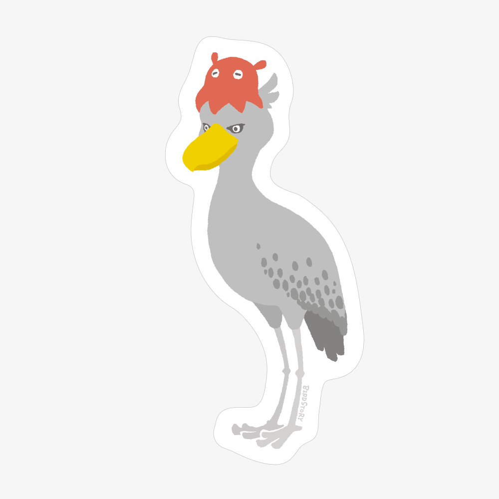 ステッカー（BIRDAQUARIUM / ハシビロコウ×メンダコ）