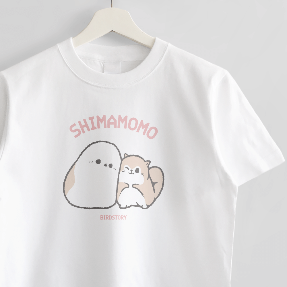Tシャツ シマエナガとエゾモモンガ SHIMAMOMO もふもふ