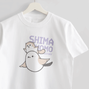 Tシャツ シマエナガとエゾモモンガ SHIMAMOMO とぶ