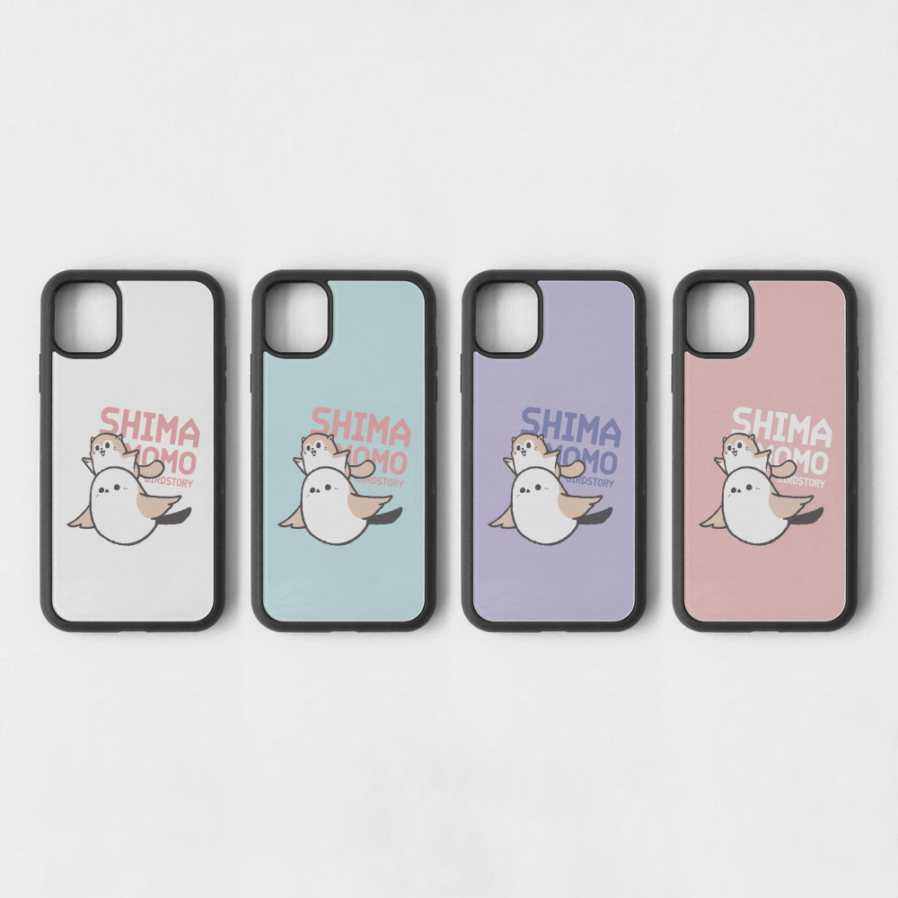 スマートフォンケース シマエナガ エゾモモンガ とぶ