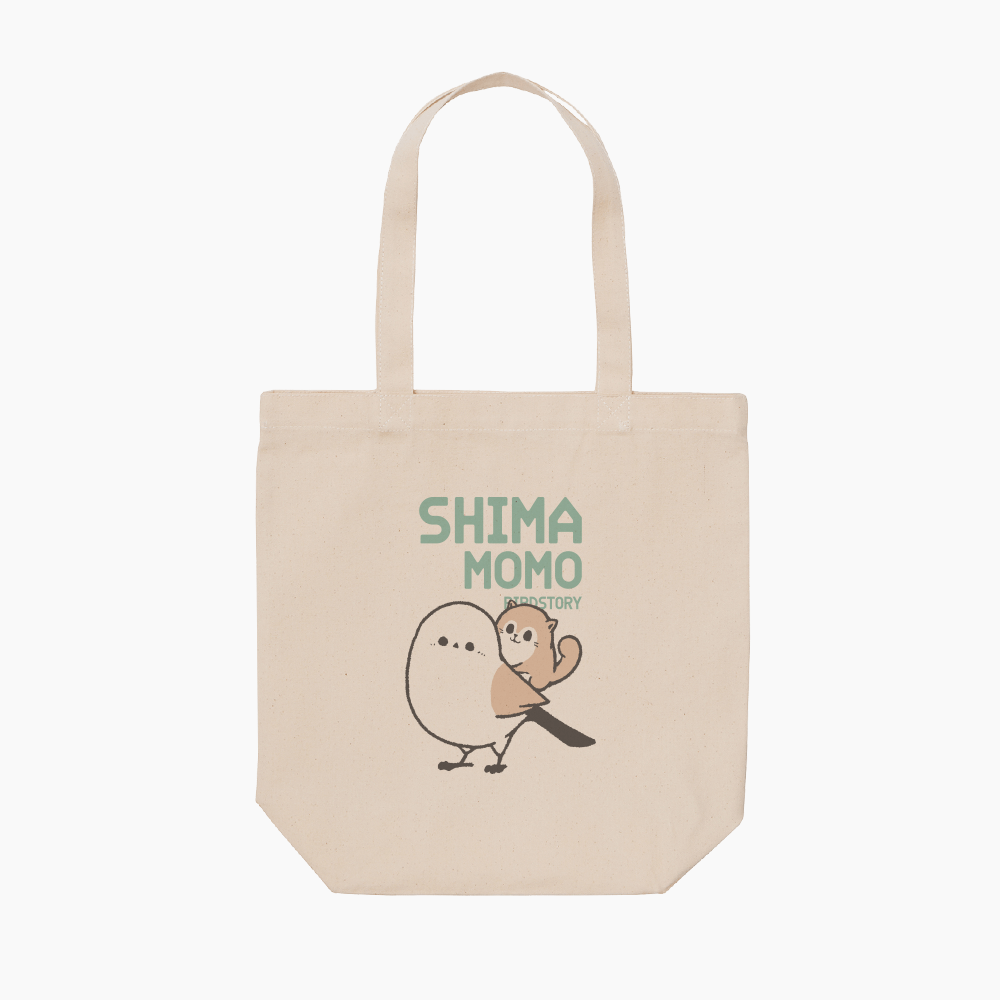 トートバッグ シマモモ 北海道イラスト おんぶ