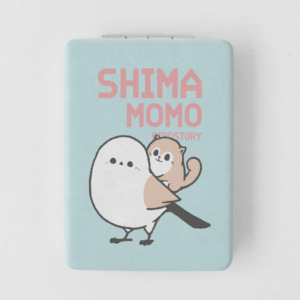 折りたたみコンパクトミラー SHIMAMOMO シマエナガとエゾモモンガ