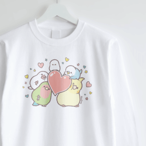 長袖Tシャツ ハートデリバリー バレンタインデーイラスト