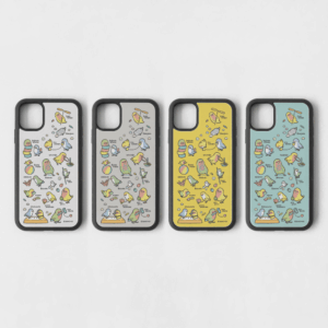 スマートフォンケース 昔の遊び 糸電話 紙相撲 お手玉 ビー玉 けん玉 コザクラインコ