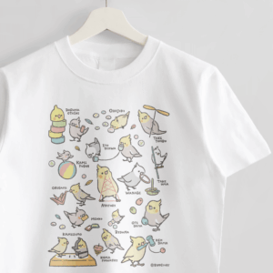 Tシャツ 昔の遊び あやとり だるま落とし オカメインコ