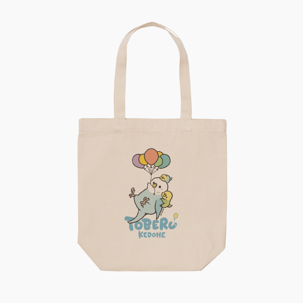 トートバッグ  飛べるけどね 風船飛行 セキセイインコ