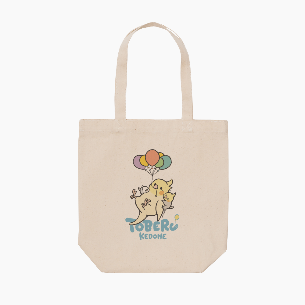 トートバッグ  飛べるけどね 風船飛行 オカメインコ