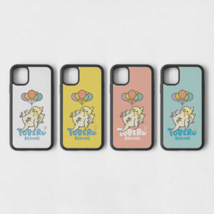 スマートフォンケース 飛べるけど風船で空を舞う オカメインコ