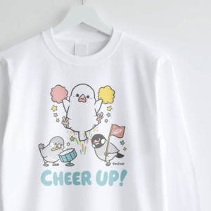 長袖Tシャツ 文鳥の応援団 がんばりましょう
