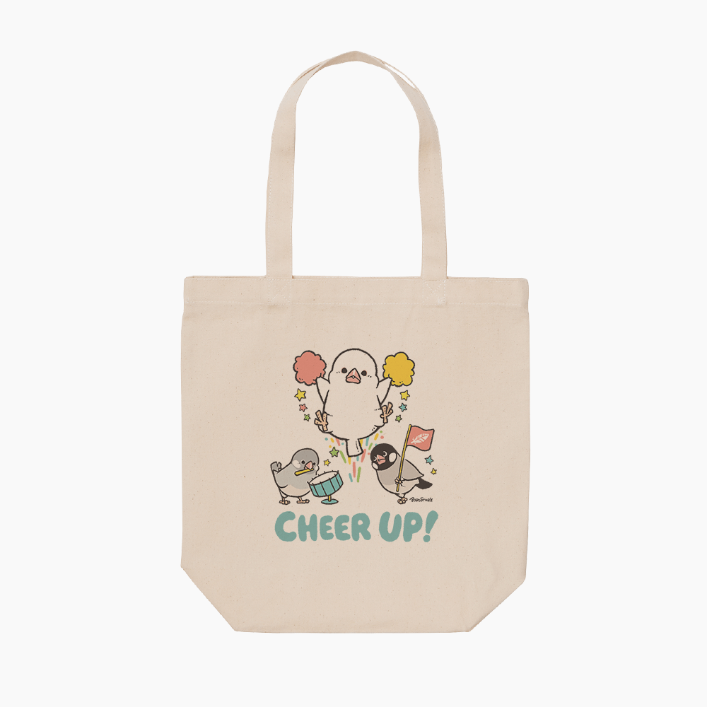 トートバッグ コンパニオンバードチアリーダーズ ファイト！ 文鳥