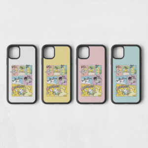 スマートフォンケース BIRD COMIC 仲良しインコたちのマンガデザイン