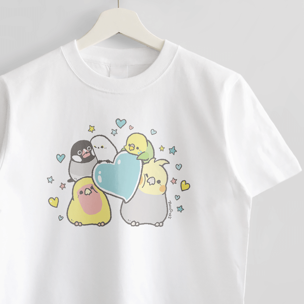 Tシャツ ハートデリバリー 感謝を運ぶ鳥さんたち