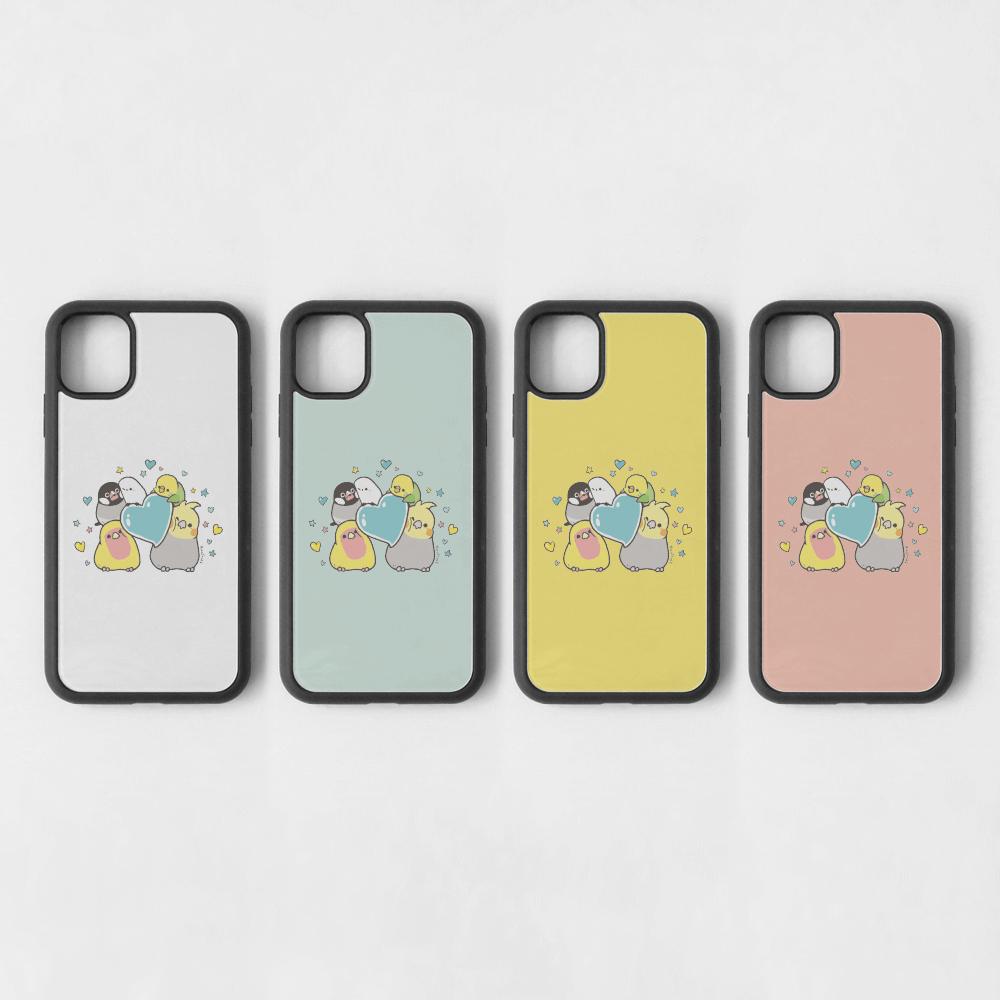 スマートフォンケース ハートデリバリー 感謝を運ぶ鳥さんたち