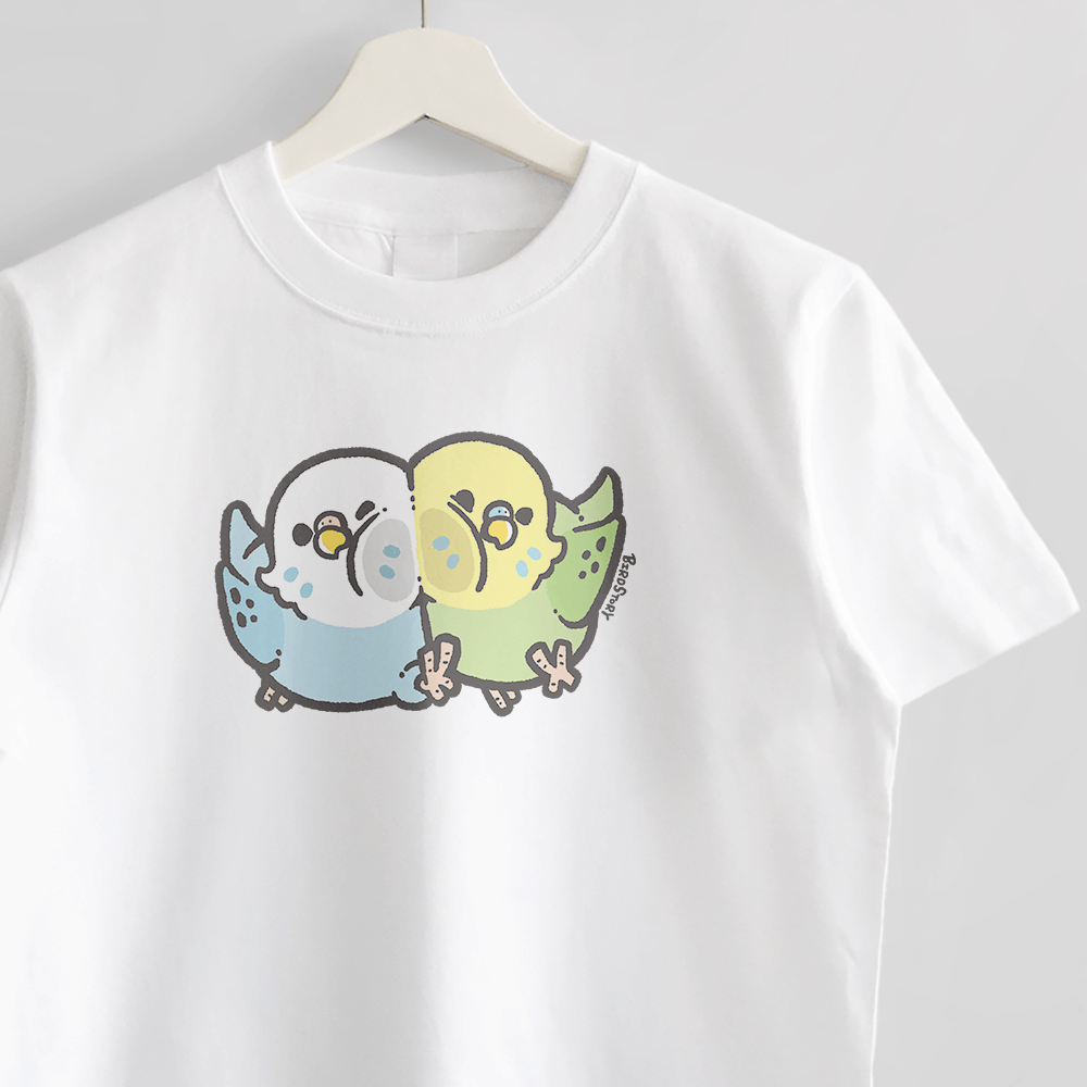 Tシャツ むぎゅ セキセイインコ