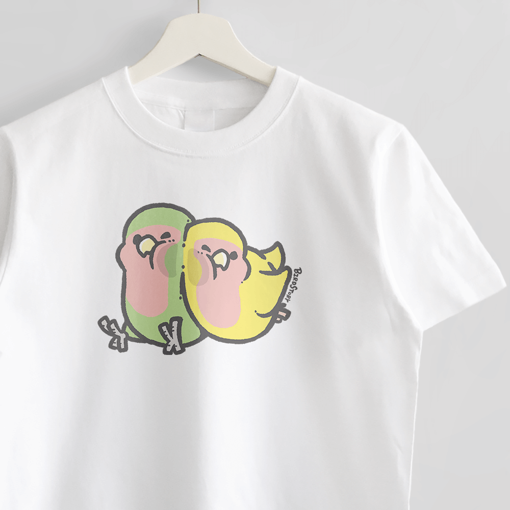 Tシャツ むぎゅ コザクラインコ
