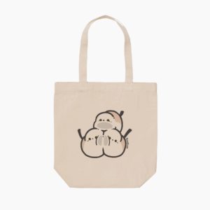 トートバッグ むぎゅっとはりつく シマエナガ