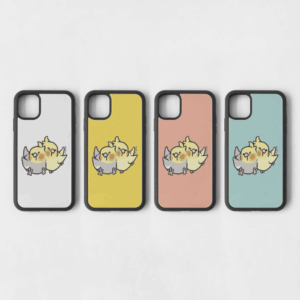 スマートフォンケース むぎゅっともふもふ オカメインコ