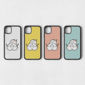 スマートフォンケース むぎゅっともふもふ シマエナガ