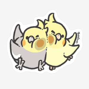 ステッカー シール むぎゅはりつけ オカメインコ