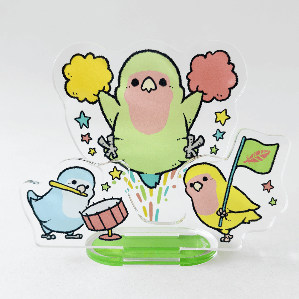 コザクラインコのデスクで応援団 アクリルスタンド