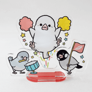 文鳥のデスクで応援団 アクリルスタンド