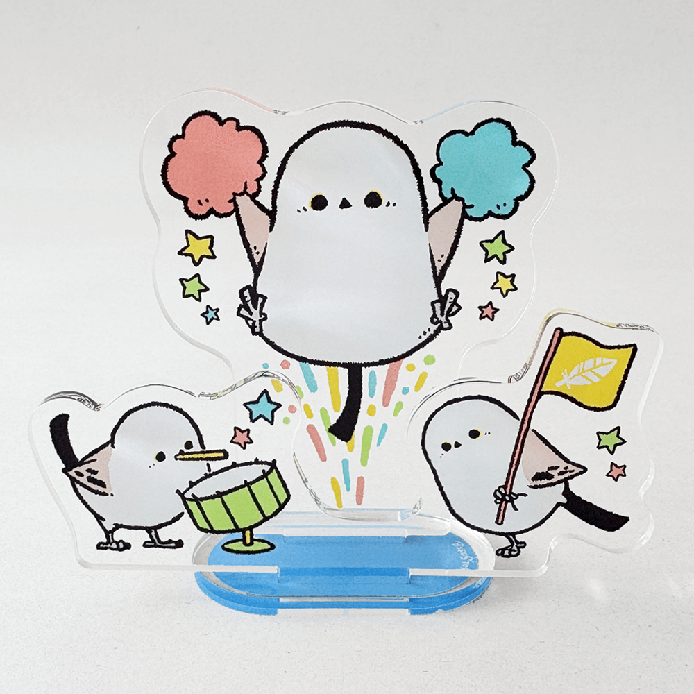 シマエナガのデスクで応援団 アクリルスタンド