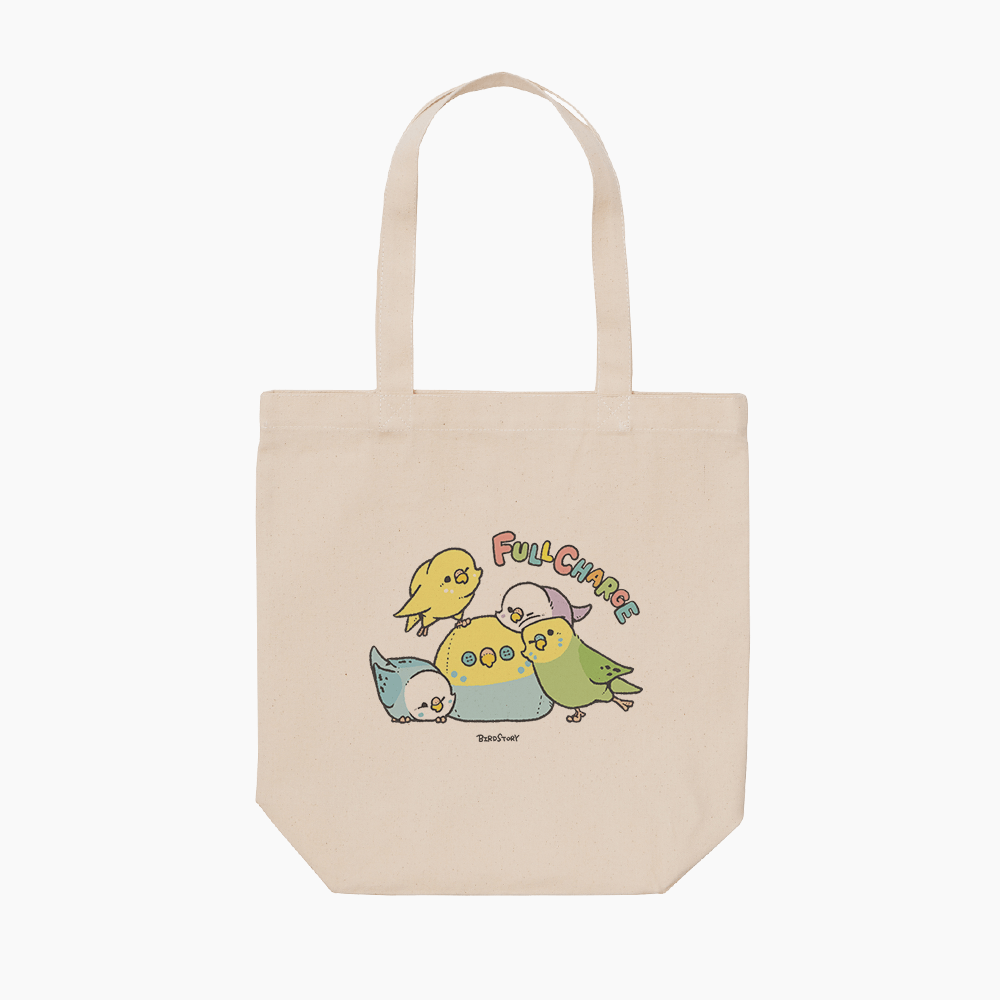 トートバッグ BIRD SLEEP フルチャージで元気いっぱい セキセイインコ