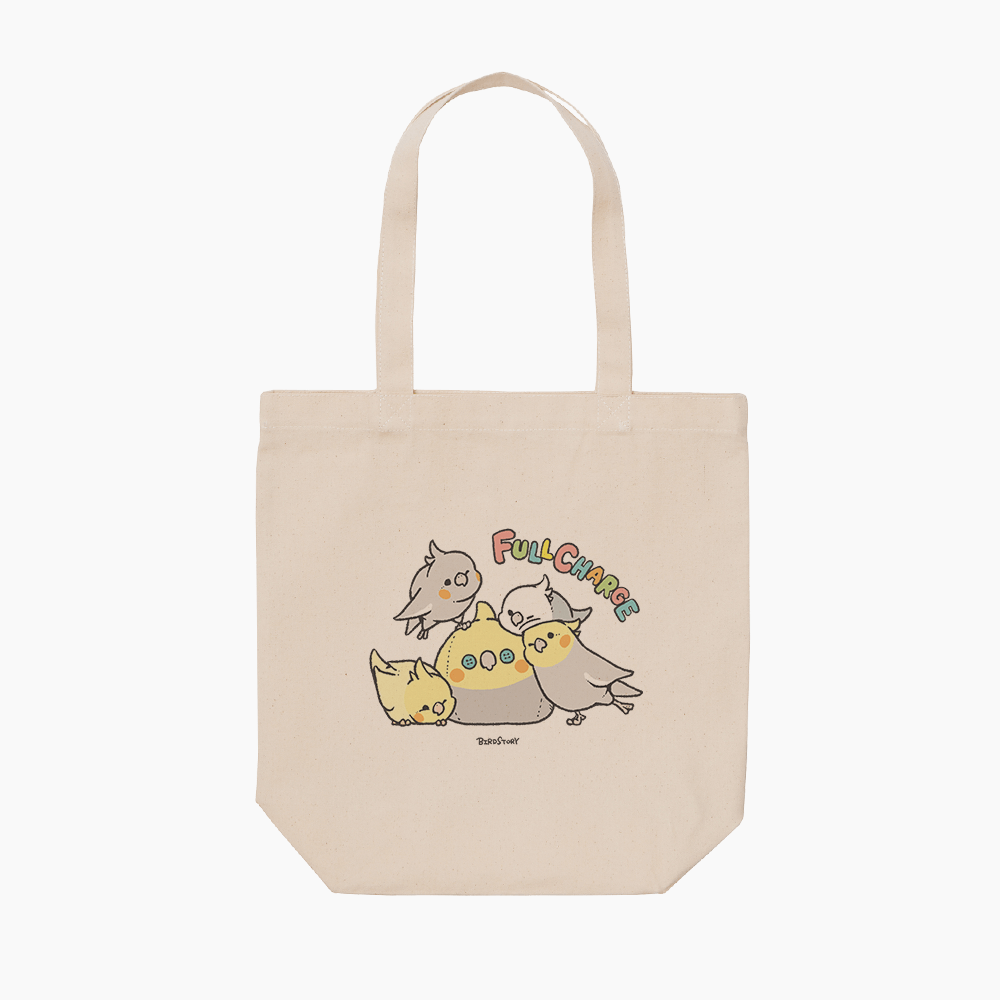 トートバッグ BIRD SLEEP フルチャージで元気いっぱい オカメインコ