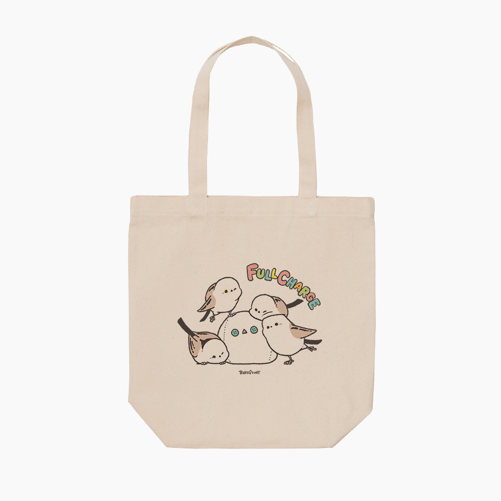 トートバッグ BIRD SLEEP フルチャージで元気いっぱい シマエナガ