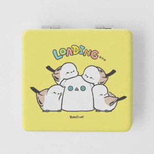 折りたたみコンパクトミラー 手鏡 バードスリープ おやすみおはよう シマエナガ