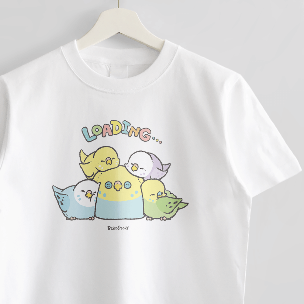 Tシャツ BIRD SLEEP セキセイインコのおやすみシーン