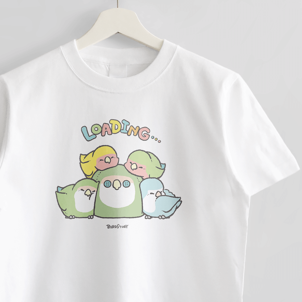 Tシャツ BIRD SLEEP コザクラインコのおやすみシーン