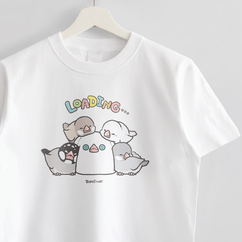 Tシャツ BIRD SLEEP 文鳥のおやすみシーン