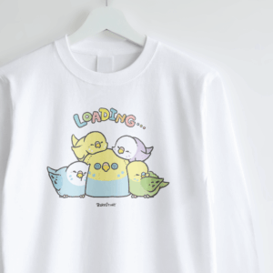 長袖Tシャツ BIRD SLEEP 眠りをテーマに描いたセキセイインコデザイン