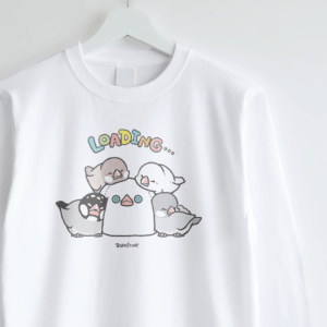長袖Tシャツ BIRD SLEEP 眠りをテーマに描いた文鳥デザイン