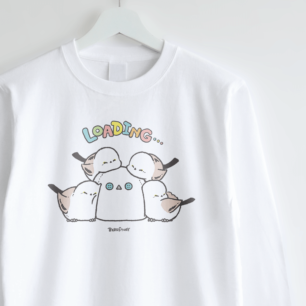 長袖Tシャツ BIRD SLEEP 眠りをテーマに描いたシマエナガデザイン