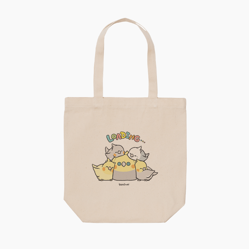 トートバッグ BIRD SLEEP 快適睡眠でローディング中 オカメインコ