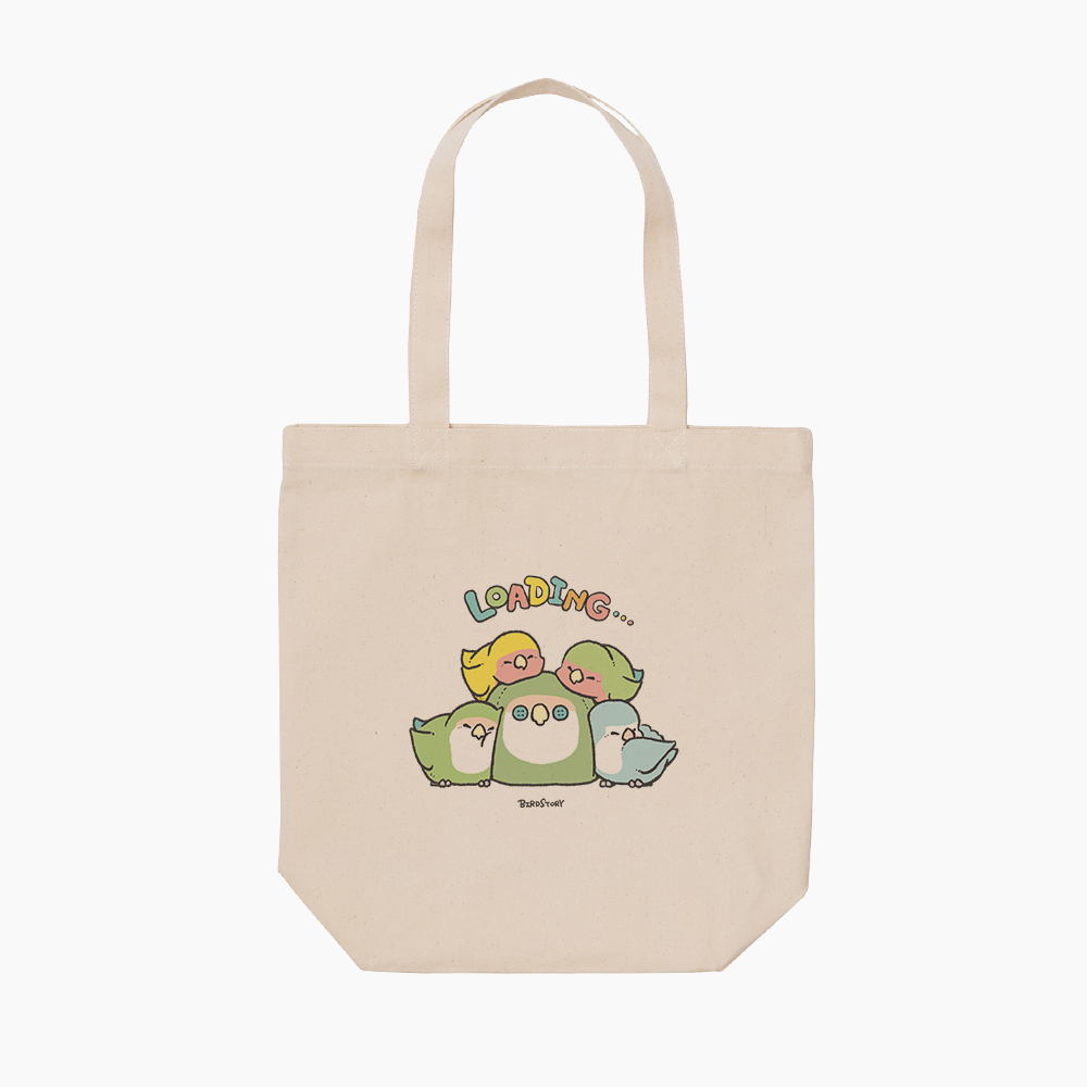 トートバッグ BIRD SLEEP 快適睡眠でローディング中 コザクラインコ