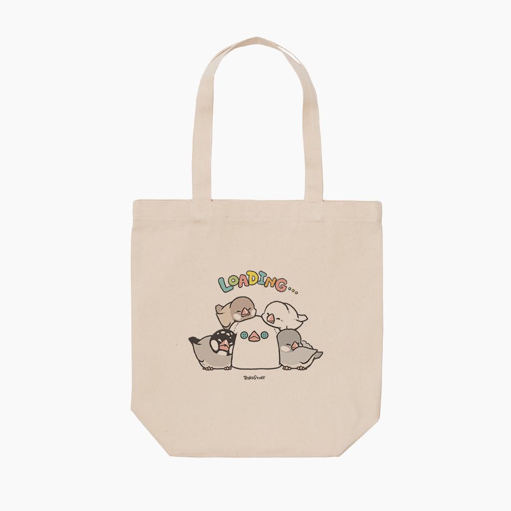 トートバッグ BIRD SLEEP 快適睡眠でローディング中 文鳥
