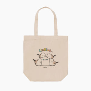 トートバッグ BIRD SLEEP 快適睡眠でローディング中 シマエナガ