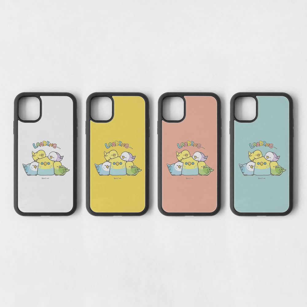 スマートフォンケース バードスリープ ゆっくりおやすみ セキセイインコ