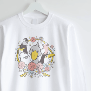 長袖Tシャツ カーネーション 母の日 Ribbon with Carnation 大きな鳥